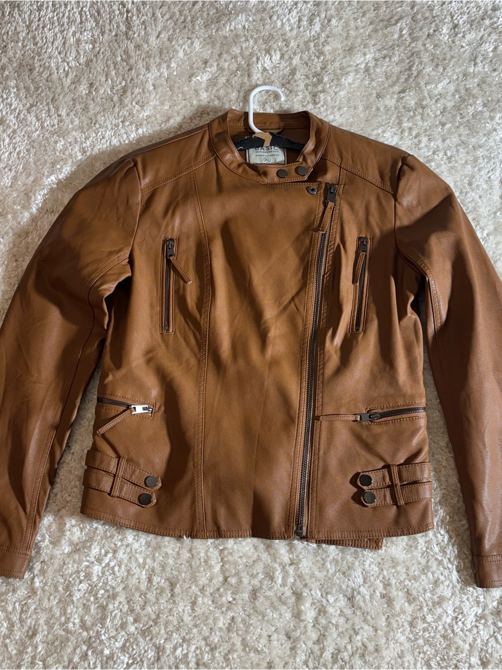 Cielo Brown Leather Moto Jacket